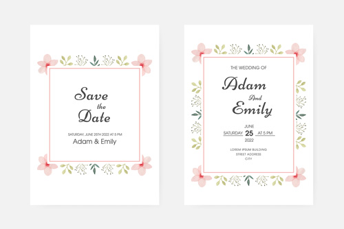 دانلود وکتور لایه باز EPS حاشیه گل و کادر برای نوشتن کد 4